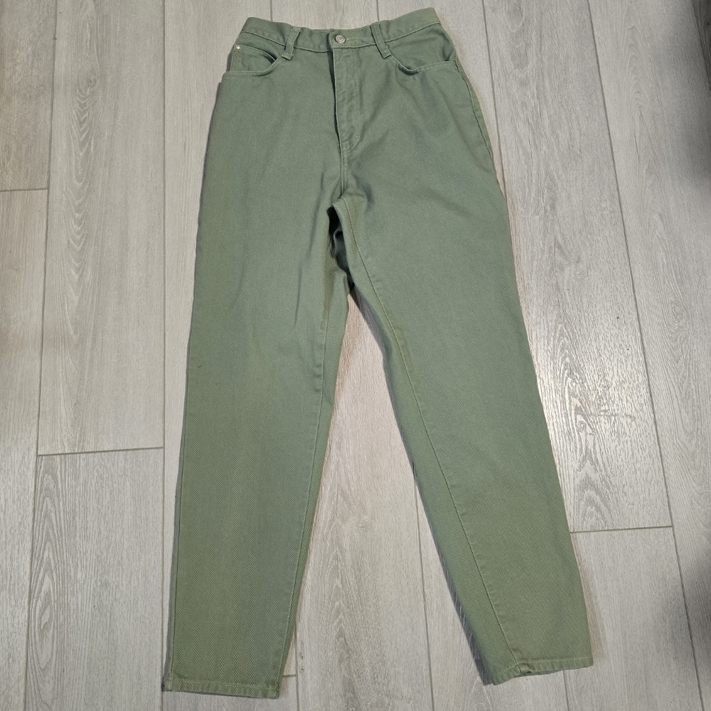 Vintage Gitano Stylish Green High-Waisted Jeans Size 8